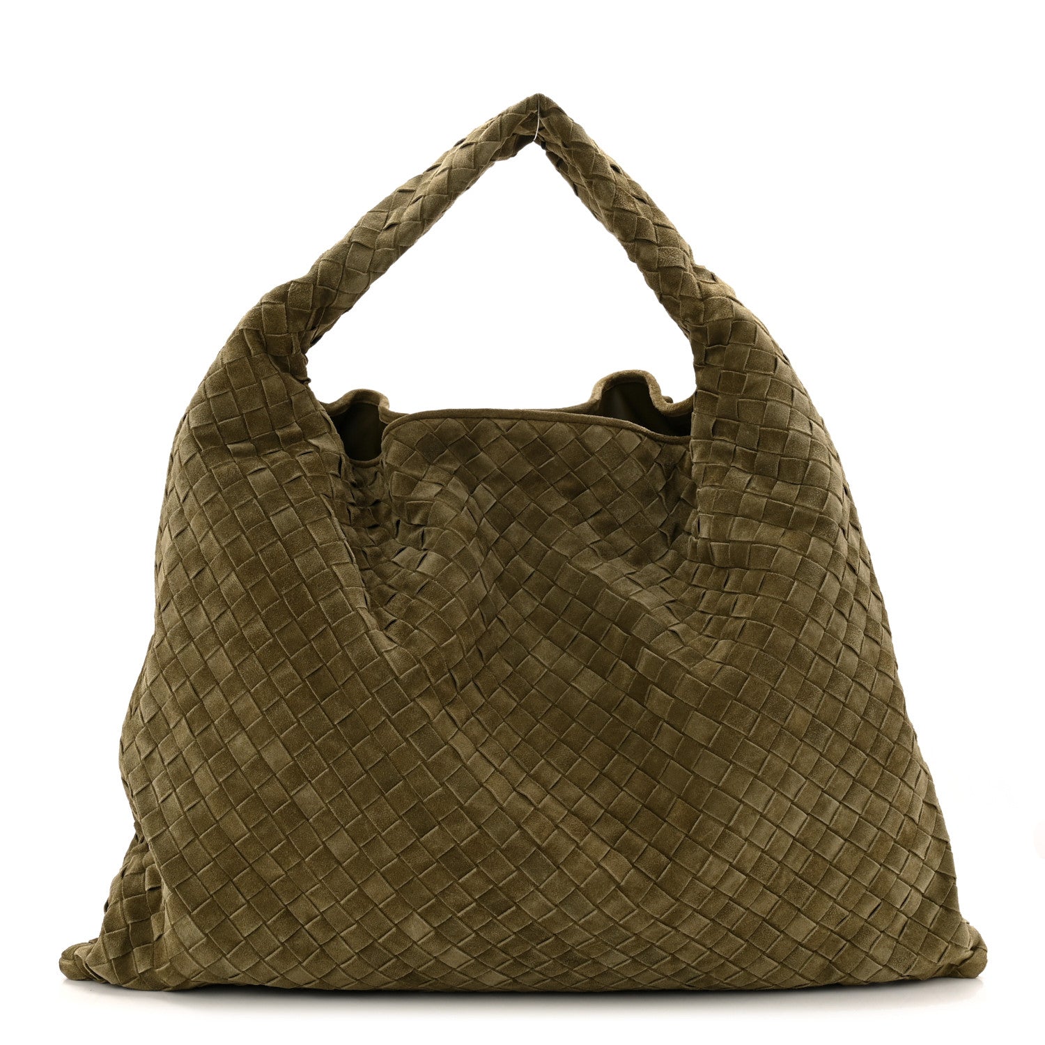 Bottega Veneta Suede Intrecciato Large Hop Mud 1 of 10