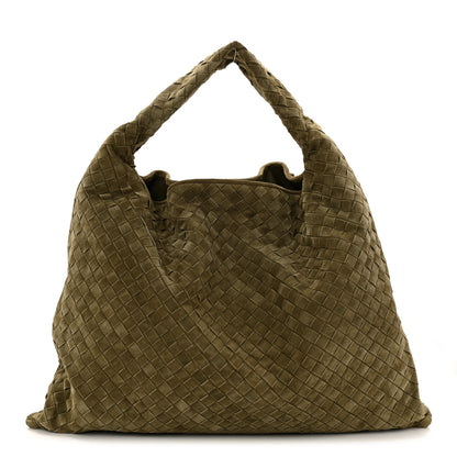 Bottega Veneta Suede Intrecciato Large Hop Mud 1 of 10