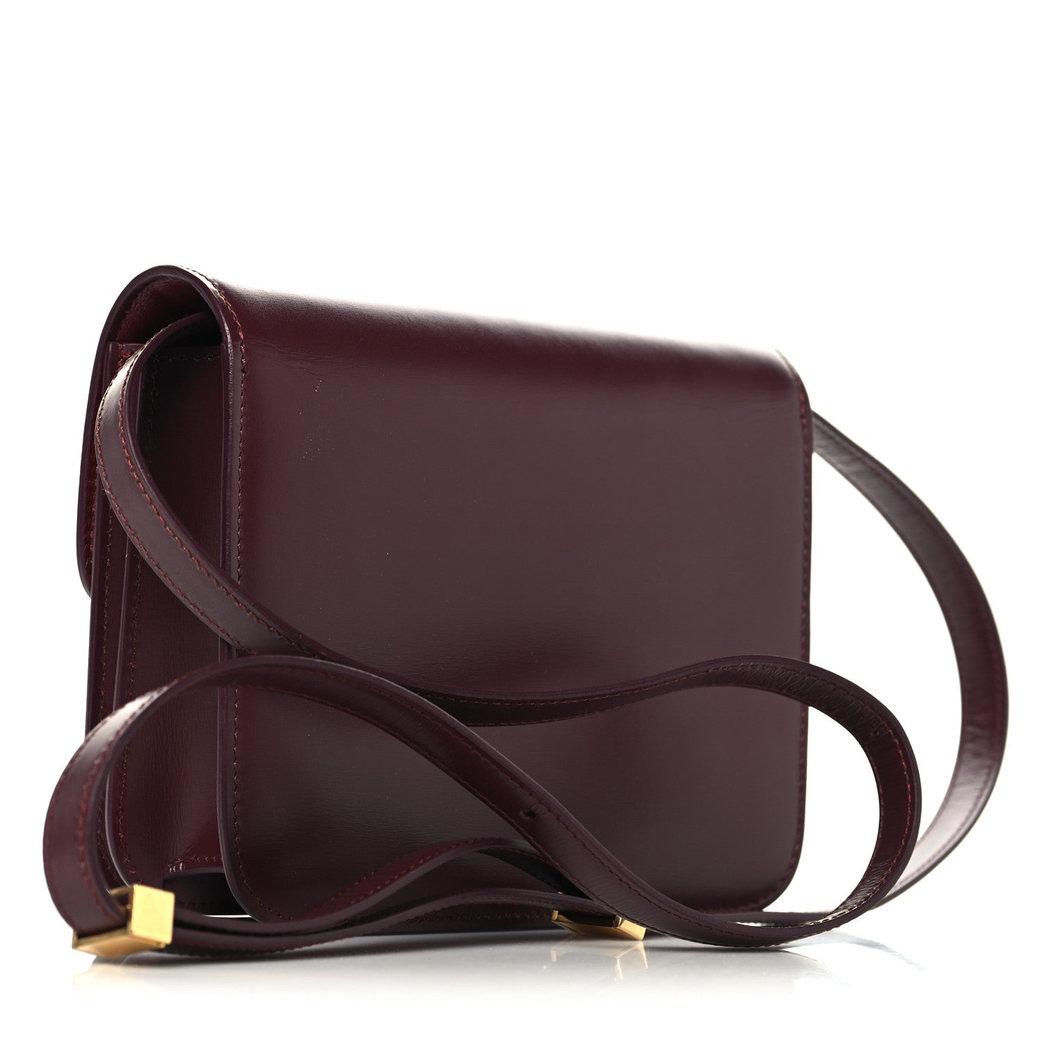 Celine Box Calfskin Small Classic Box Flap Bag Burgundy 3 of 10