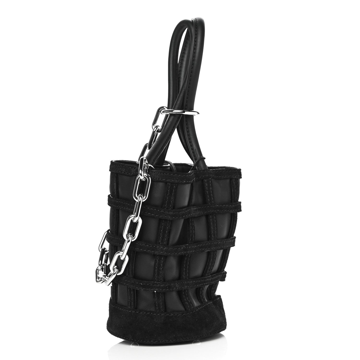 Alexander Wang Suede Calfskin Roxy Mini Bucket Bag Black 2 of 10