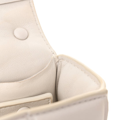 Bottega Veneta Lambskin Maxi Intreccio Padded Chain Cassette Crossbody Bag White 14 of 14