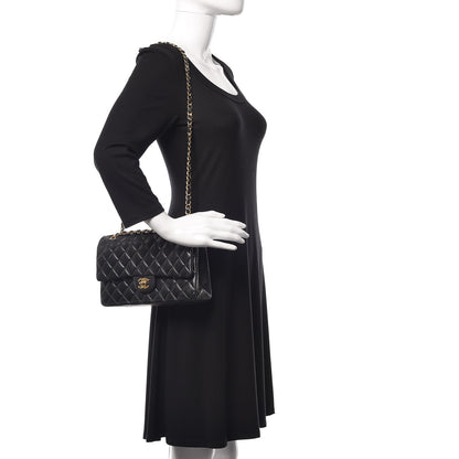 Chanel Lambskin Quilted Medium Double Flap Black 2 of 11