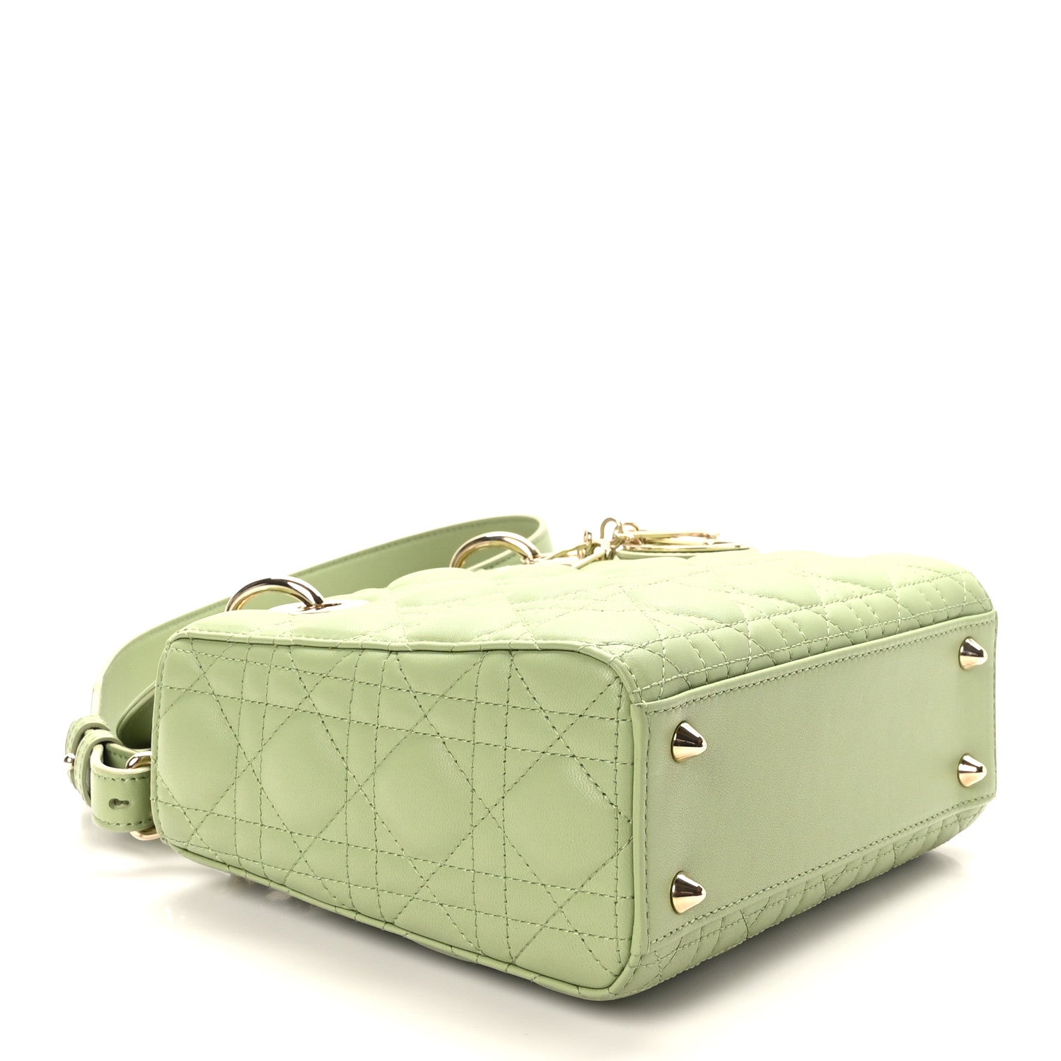 Christian Dior Lambskin Cannage Small My ABCDior Lady Dior Green 4 of 8
