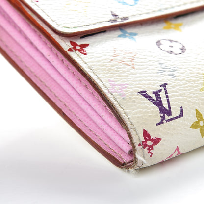 Louis Vuitton Monogram Multicolor Sarah Wallet White Litchi 9 of 13