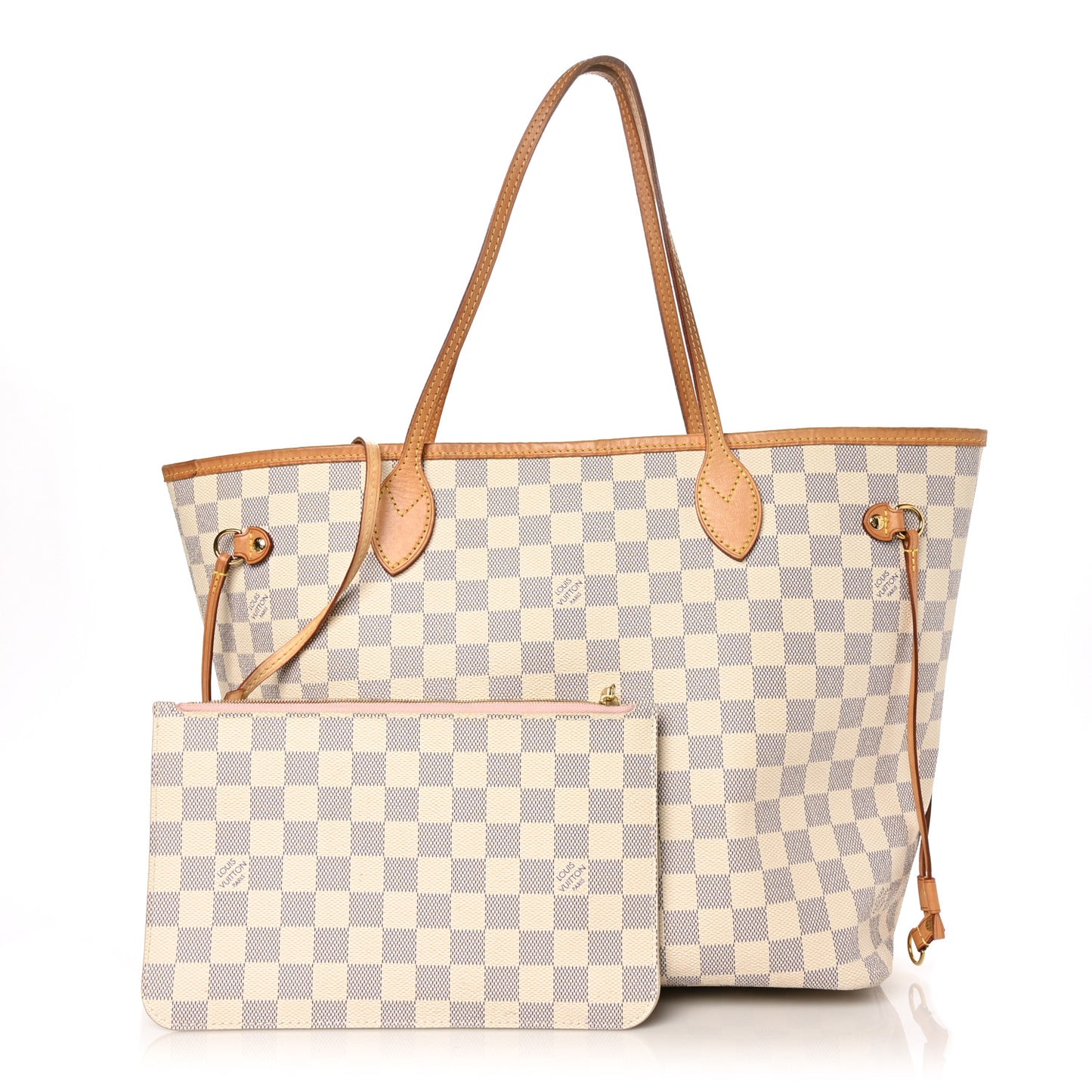 Damier Azur Neo Neverfull MM Rose Ballerine
