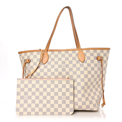 Louis Vuitton Damier Azur Neo Neverfull MM Rose Ballerine 1 of 9