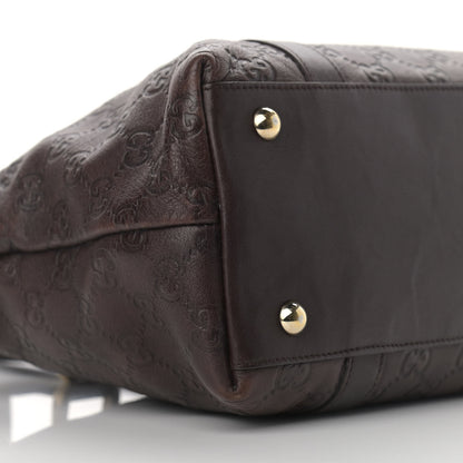 Gucci Guccissima Medium Abbey Tote Dark Brown 8 of 11