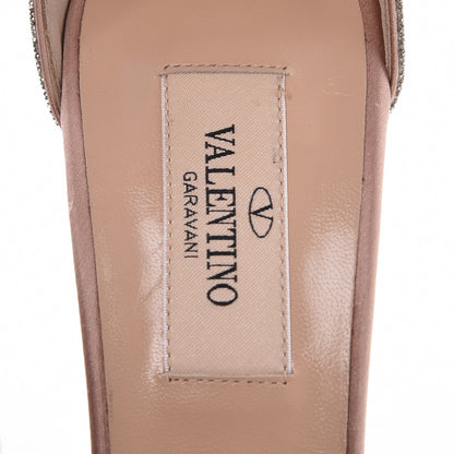 Valentino Garavani Glitter Calfskin Ankle Strap Pumps 37 Poudre Gold 7 of 9