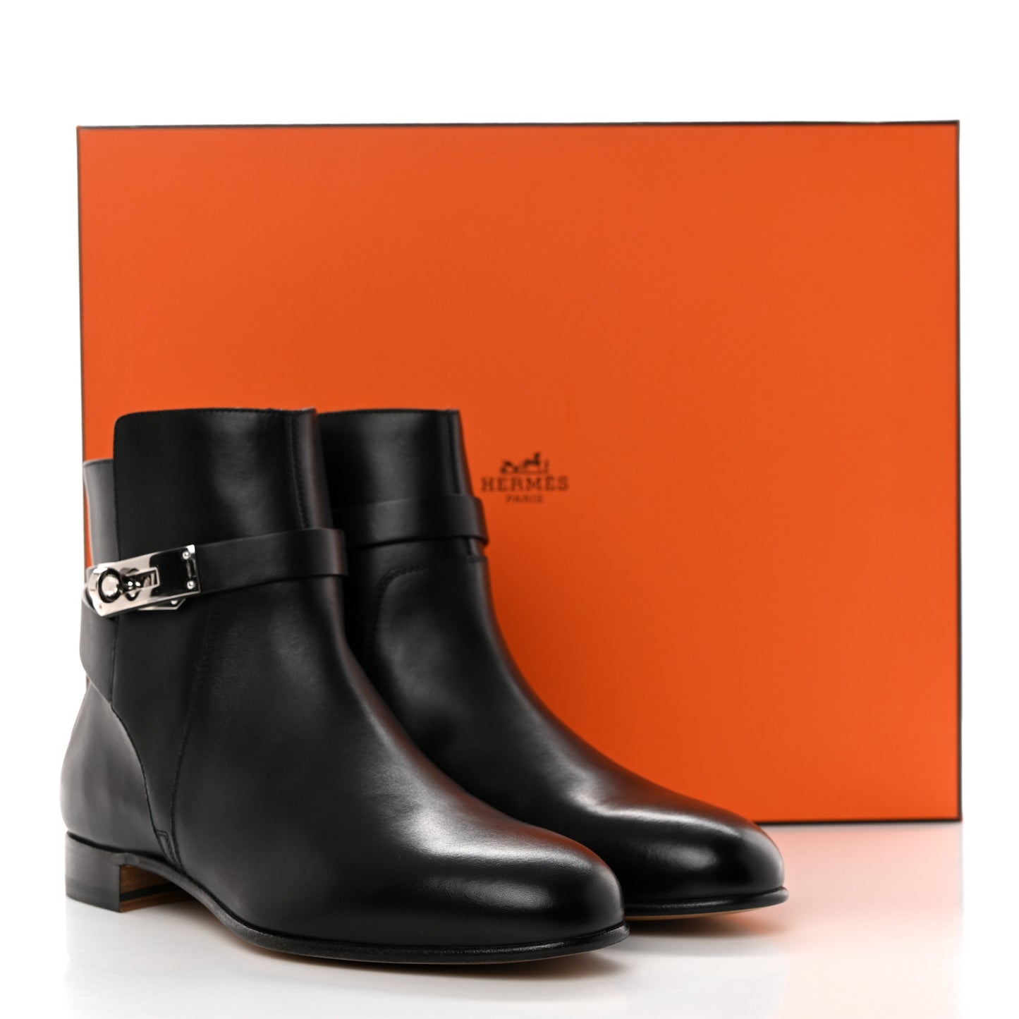 Calfskin Neo Ankle Boots 37 Black