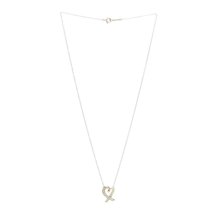 Tiffany 18K Yellow Gold Diamond Small Paloma Picasso Loving Heart Pendant Necklace 3 of 6