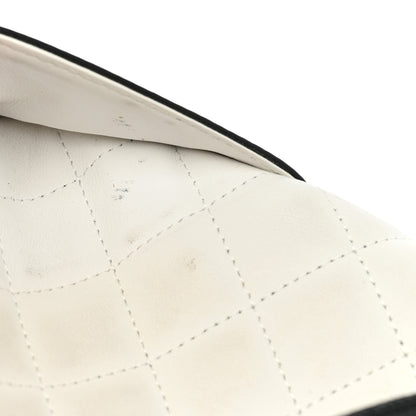 Chanel Calfskin Quilted Medium Cambon Tote White Black 20 of 20