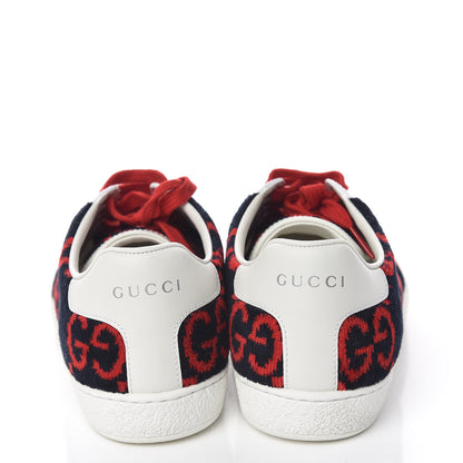 Gucci Terry Cloth GG Monogram Web Womens Ace Sneakers 36.5 Blue Red 5 of 13