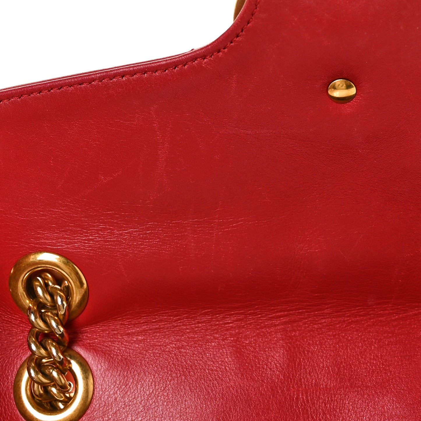 Calfskin Matelasse Small GG Marmont Shoulder Bag Hibiscus Red