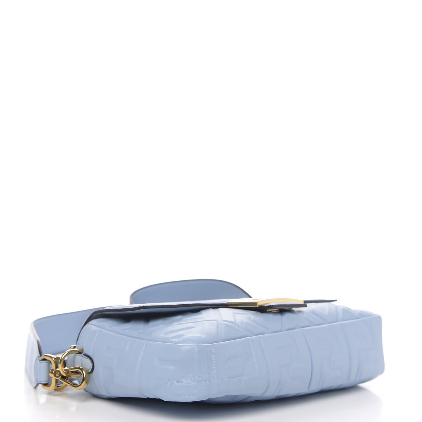 Nappa FF 1974 Embossed Baguette Azzurro Baby