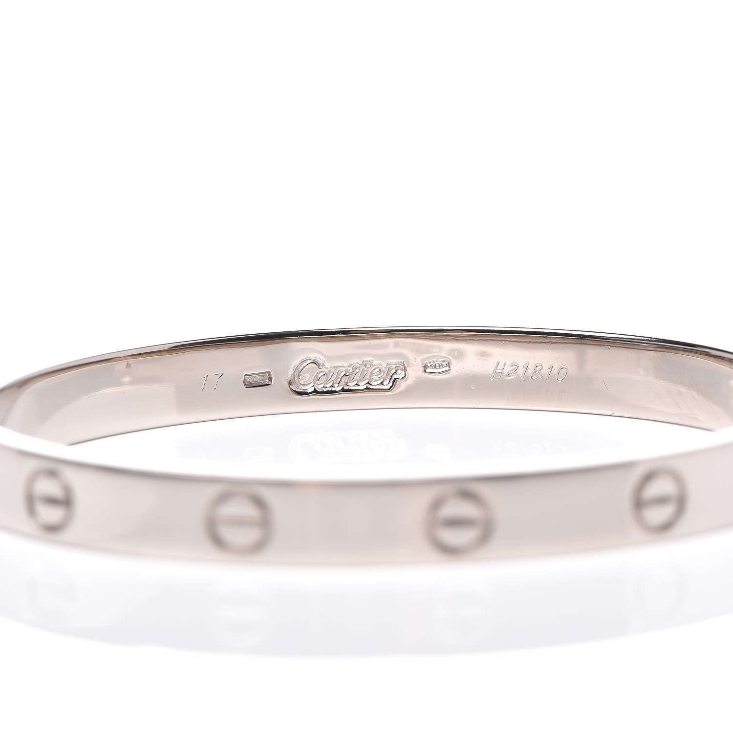 Cartier 18K White Gold LOVE Bracelet 17 5 of 5