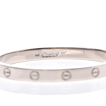 Cartier 18K White Gold LOVE Bracelet 17 5 of 5