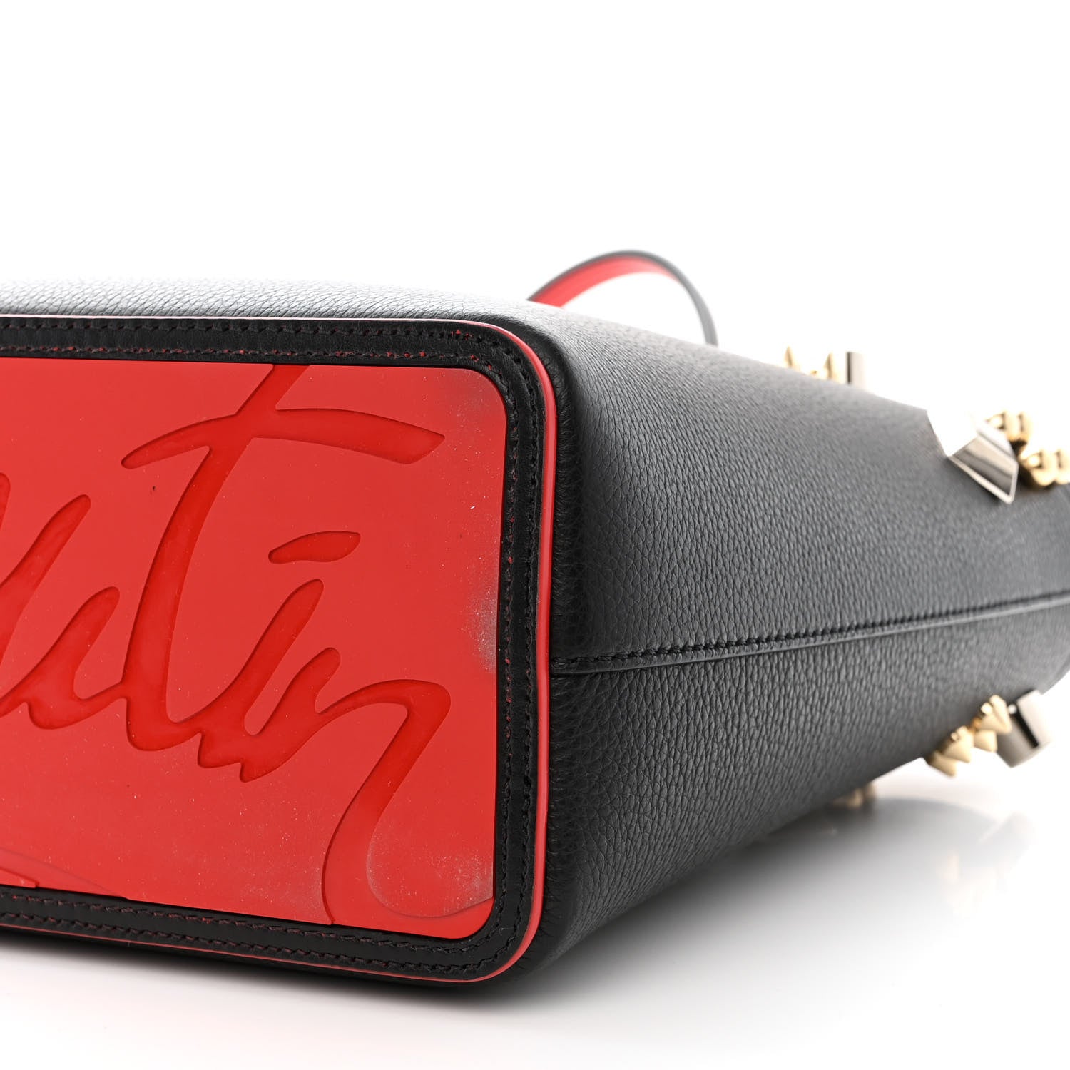 Christian Louboutin Calfskin Spikes Small East West Cabata Tote Black 12 of 12