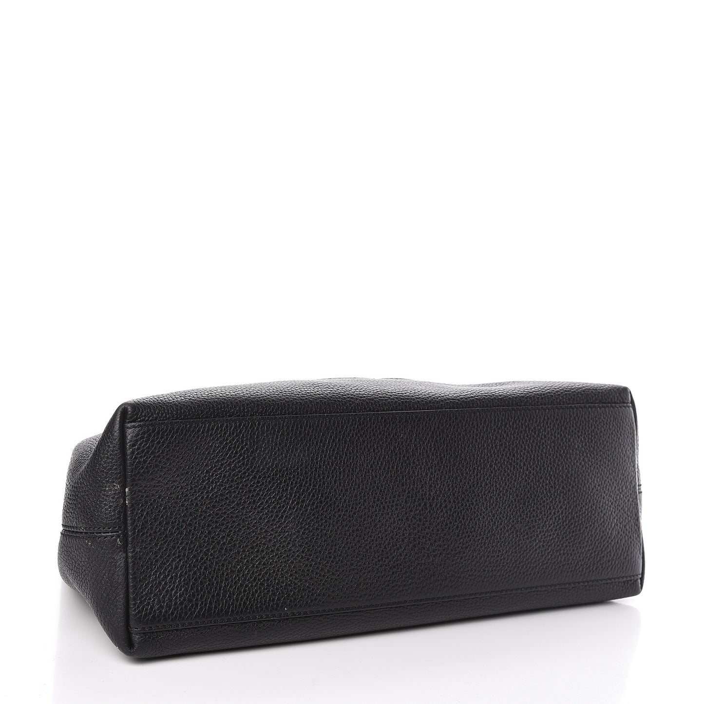 Pebbled Calfskin Medium Soho Chain Shoulder Bag Black