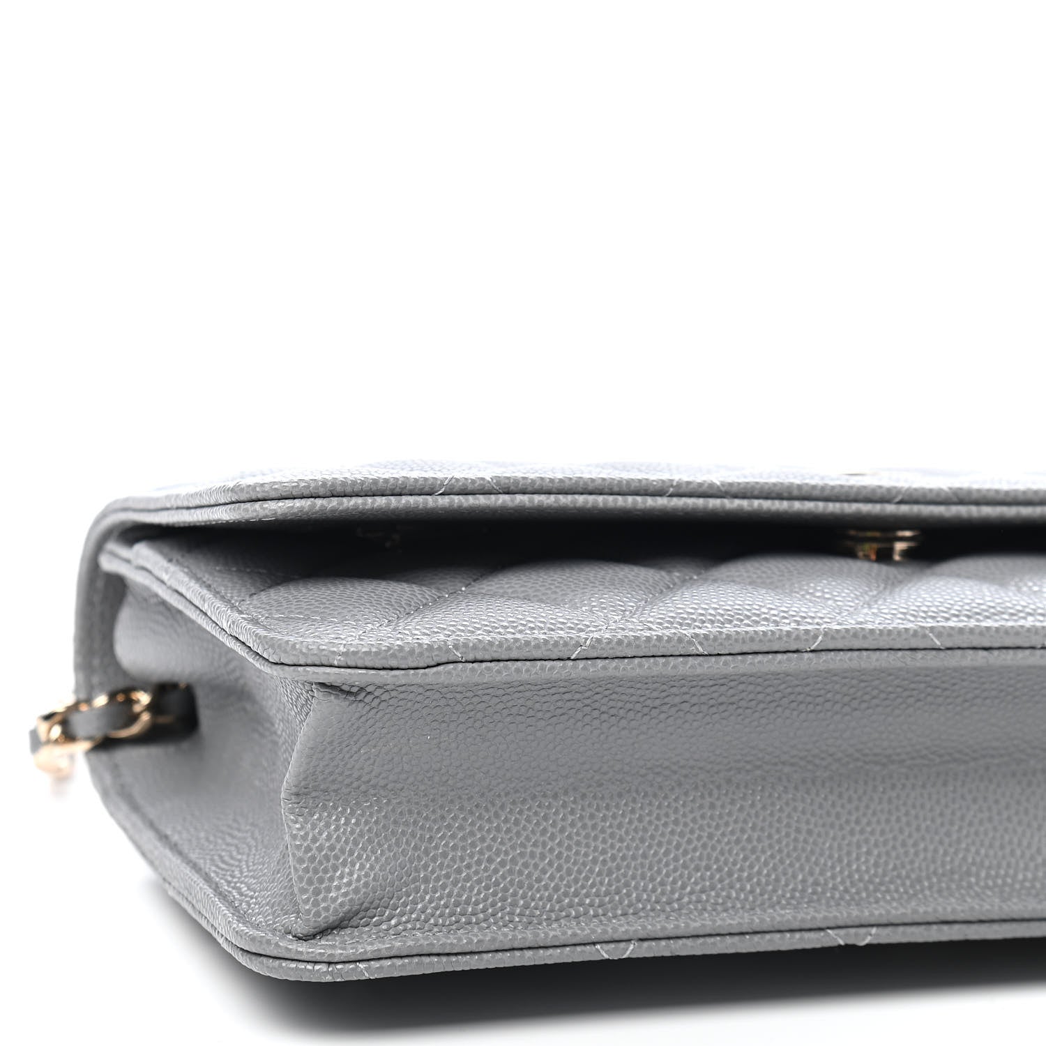 Chanel Caviar Quilted Wallet On Chain WOC Grey 6 of 10