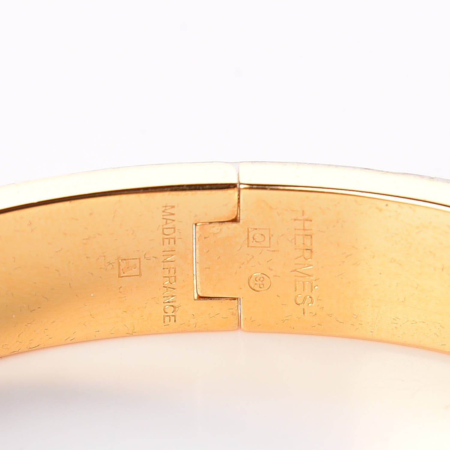 Hermes Enamel Narrow Clic Clac H Bracelet PM Bois De Rose 4 of 5