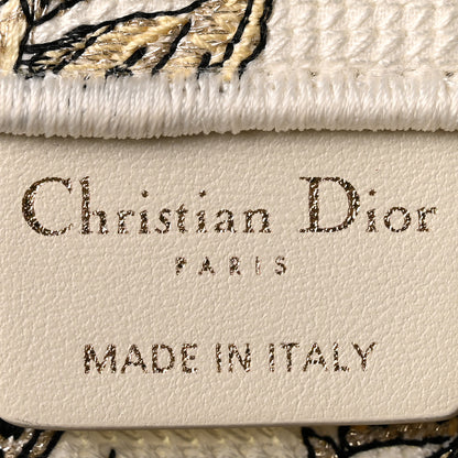Christian Dior Canvas Embroidered Large Dioriviera Toile De Jouy Book Tote Gold 6 of 11