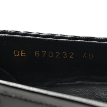 Saint Laurent Glazed Calfskin Le Loafer 15 Penny Slippers 40 Black 9 of 10