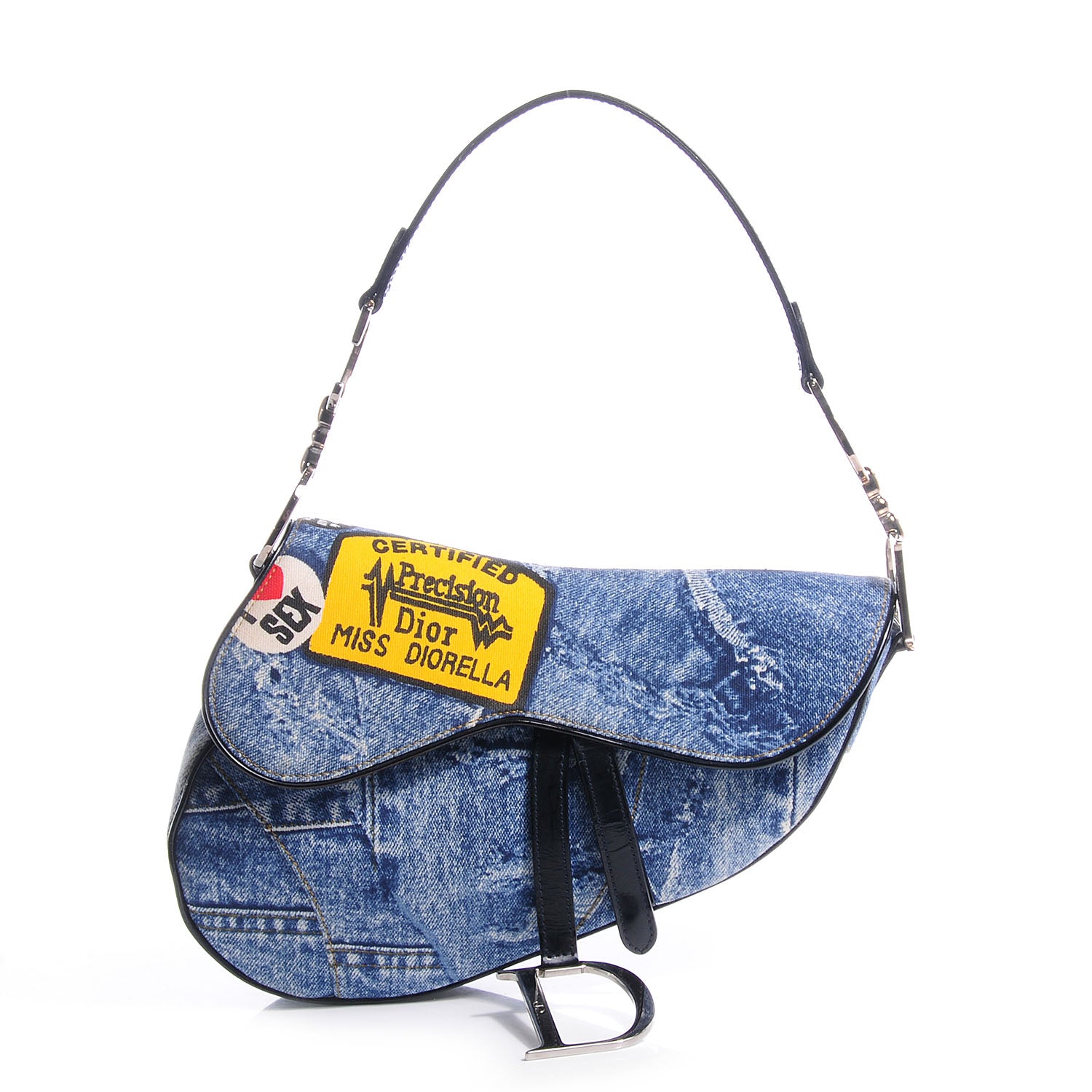 Christian Dior Denim Miss Diorella Saddle Bag 1 of 7
