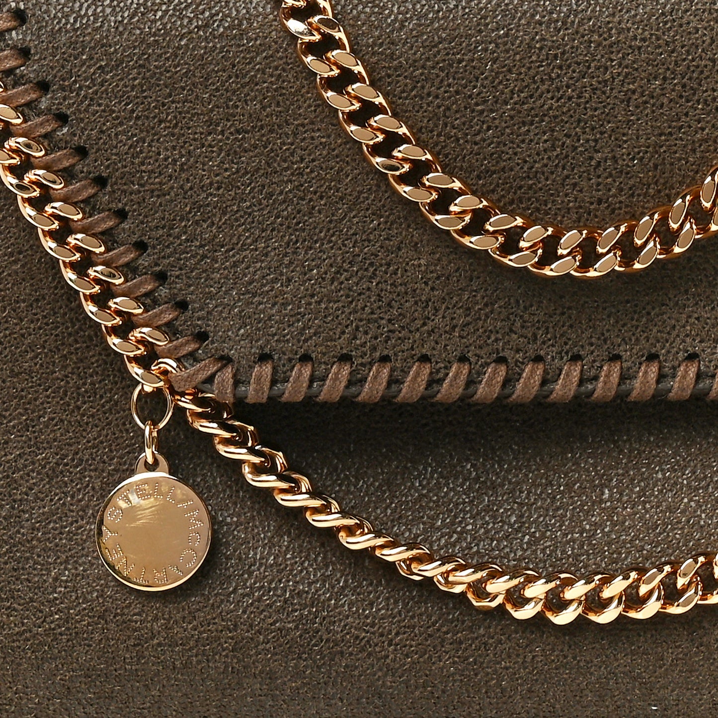 Shaggy Deer Mini Falabella Crossbody Bag Brown