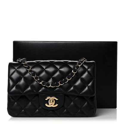 Chanel Lambskin Quilted Mini Rectangular Flap Black 19 of 19