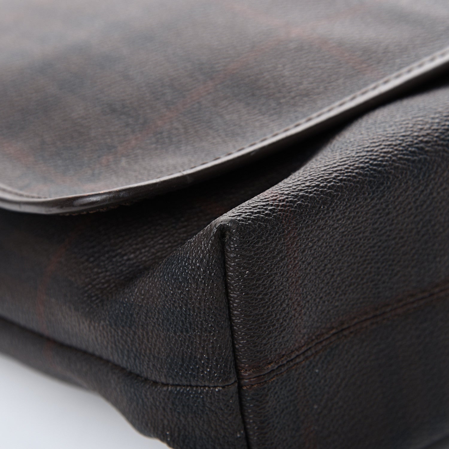 Burberry Smoked Haymarket Check Messenger Bag Brown 12 of 16