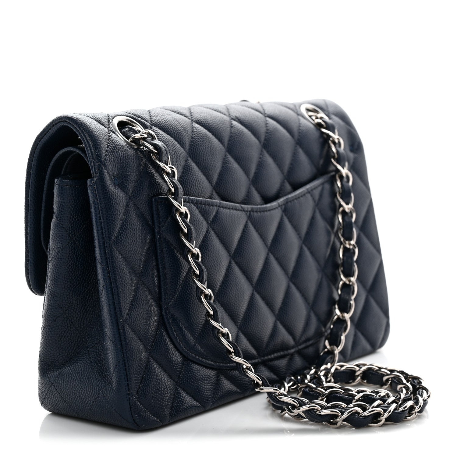 Chanel Caviar Quilted Small Double Flap Blue 3 of 10