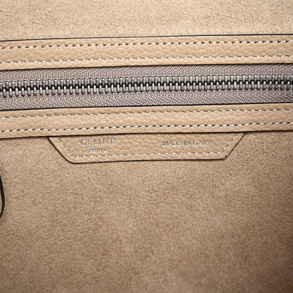 Celine Drummed Calfskin Micro Luggage Dune 6 of 9