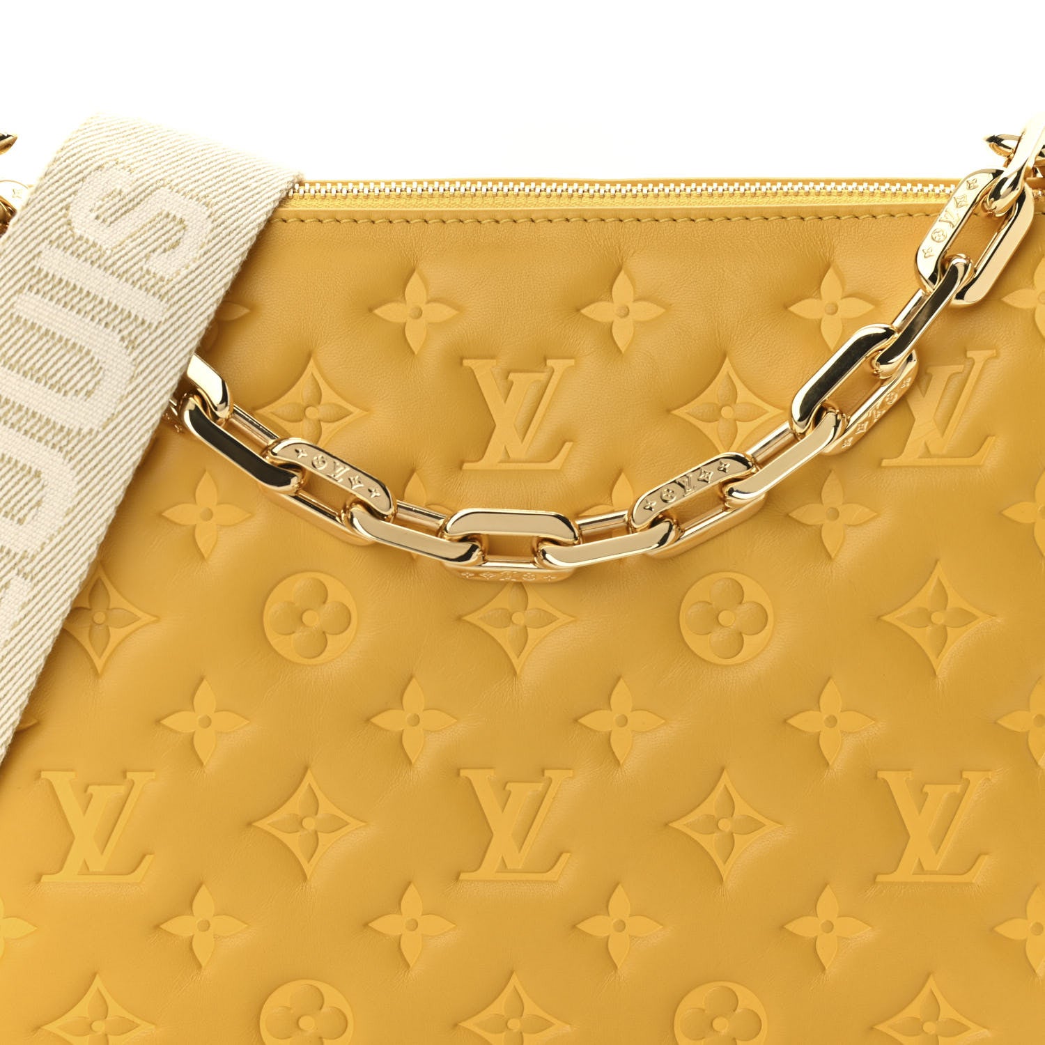 Louis Vuitton Lambskin Embossed Monogram Coussin PM Sunflower 9 of 12
