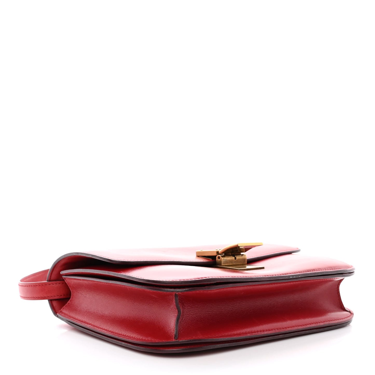 Box Calfskin Medium Classic Box Flap Bag Red