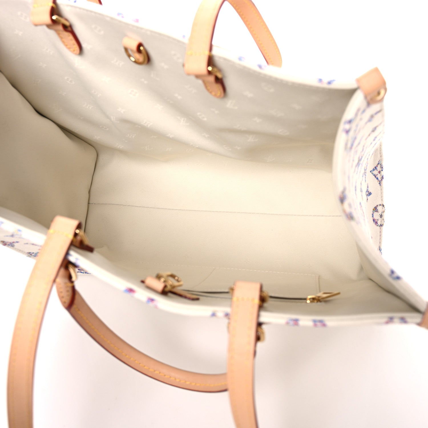Louis Vuitton Monogram Jacquard Nautical Onthego MM Multicolor Beige 4 of 9