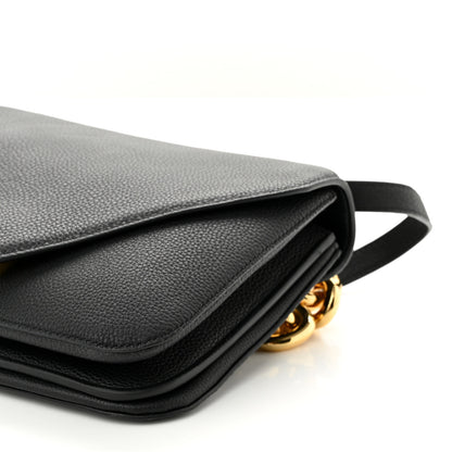 Bottega Veneta Calfskin Mount Envelope Bag Black 9 of 10
