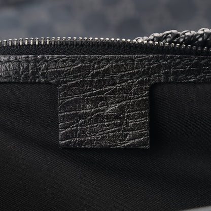 Gucci Monogram Large Horsebit Chain Hobo Black 6 of 10