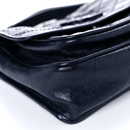 Saint Laurent Crinkled Calfskin Matelasse Monogram Baby Niki Chain Satchel Navy 9 of 13