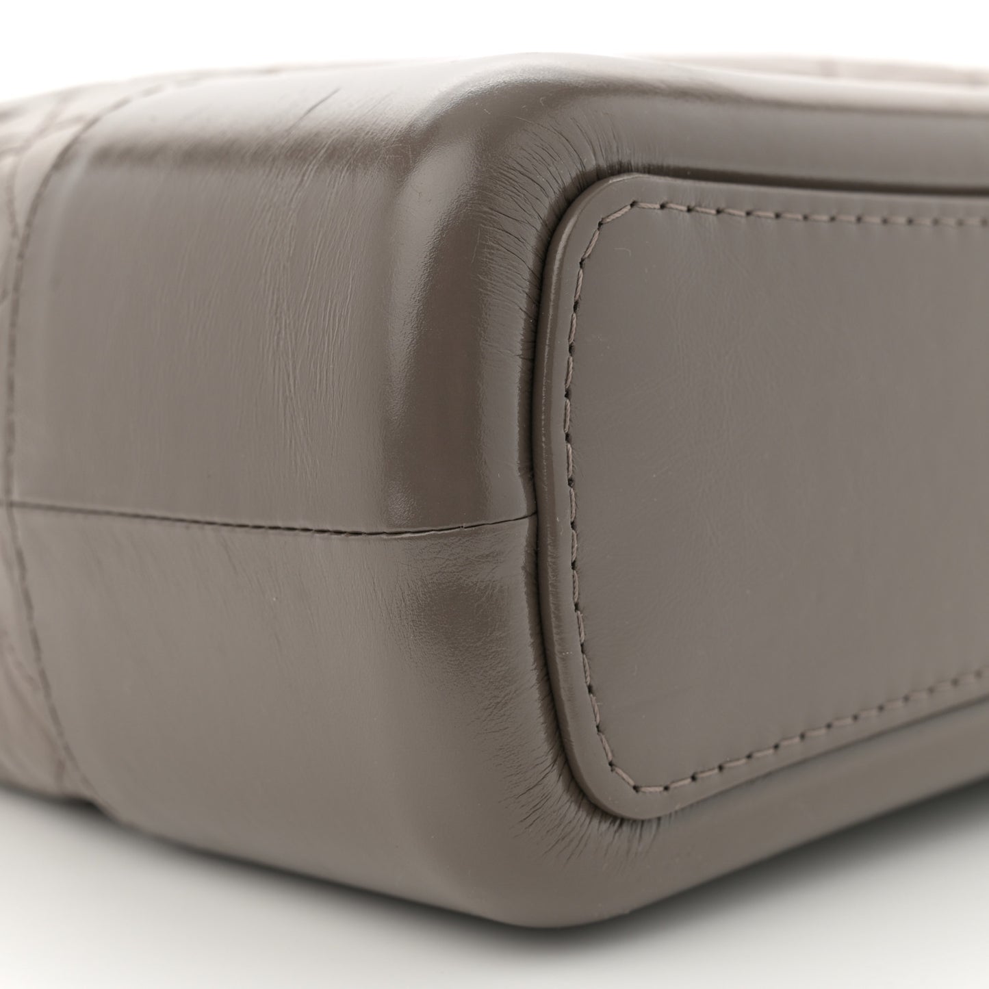 Aged Calfskin Quilted Large Gabrielle Hobo Grey