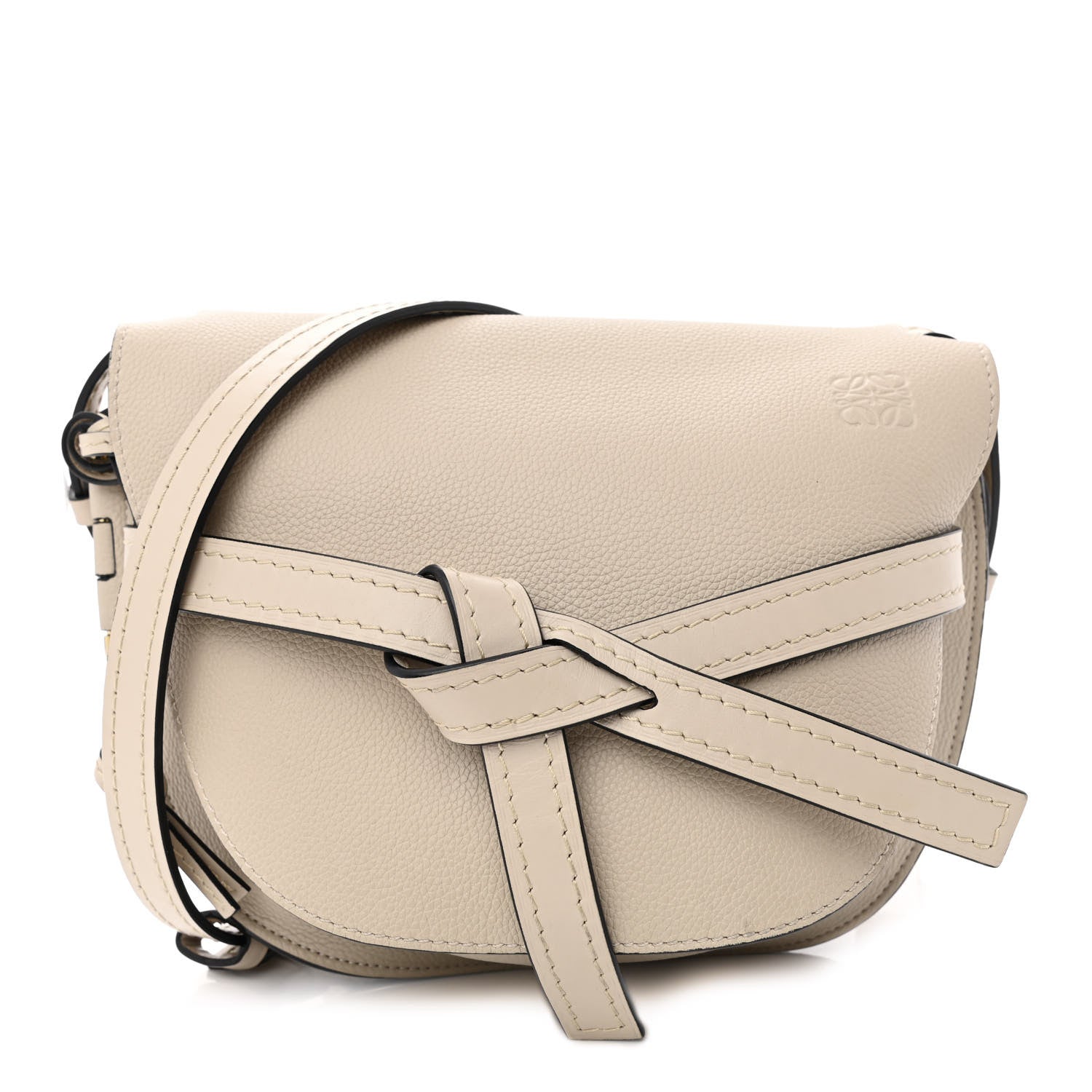 Loewe Grained Calfskin Small Gate Crossbody Bag Light Oat 1 of 12