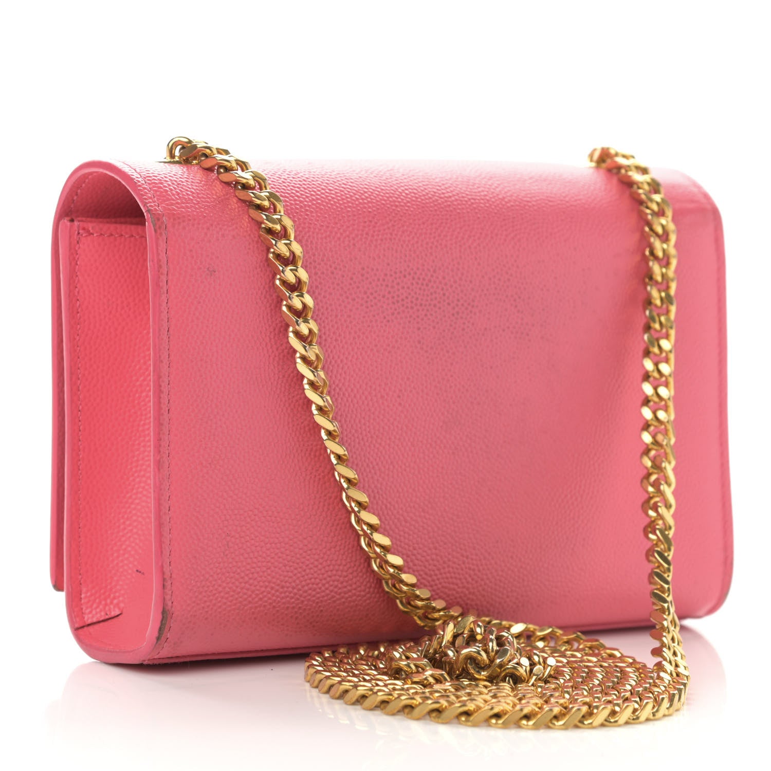 Saint Laurent Grain De Poudre Small Monogram Kate Satchel Rose Clair 3 of 17