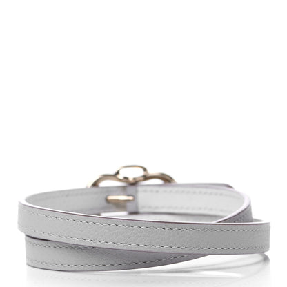 Hermes Evercolor Boucleries Triple Tour Bracelet T3 Gris Perle White 3 of 5