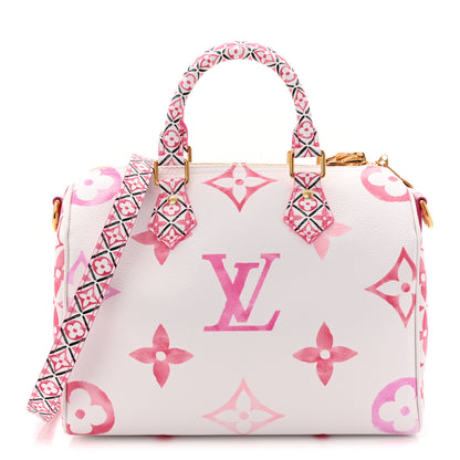 Louis Vuitton Monogram Giant By The Pool 2.0 Speedy Bandouliere 25 Rose 1 of 9
