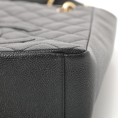 Chanel Caviar Quilted Petit Shopping Tote PST Black 10 of 12