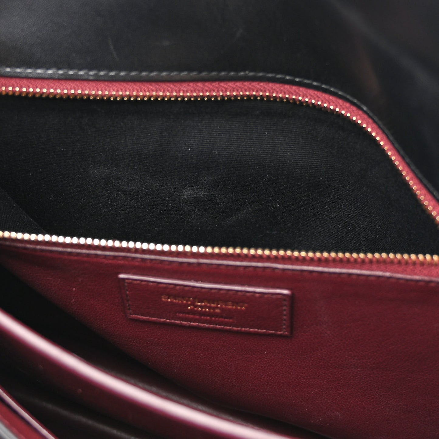 Smooth Calfskin Monogram Cassandra Clasp Bag Black Rouge Legion