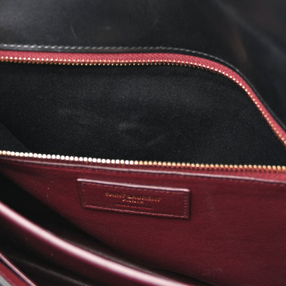 Saint Laurent Smooth Calfskin Monogram Cassandra Clasp Bag Black Rouge Legion 13 of 17