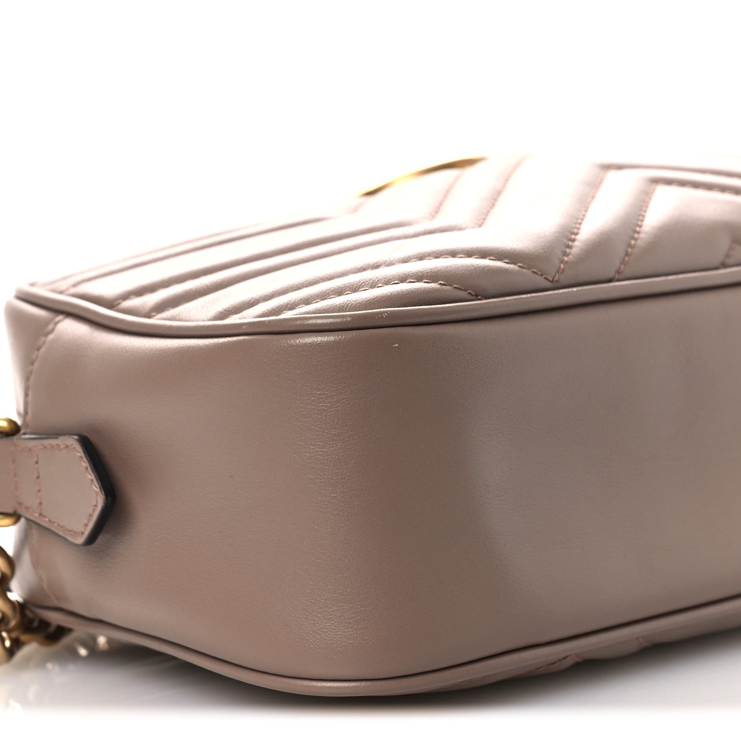 Gucci Calfskin Matelasse Small GG Marmont Chain Shoulder Bag Porcelain Rose 9 of 13