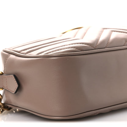 Gucci Calfskin Matelasse Small GG Marmont Chain Shoulder Bag Porcelain Rose 9 of 13