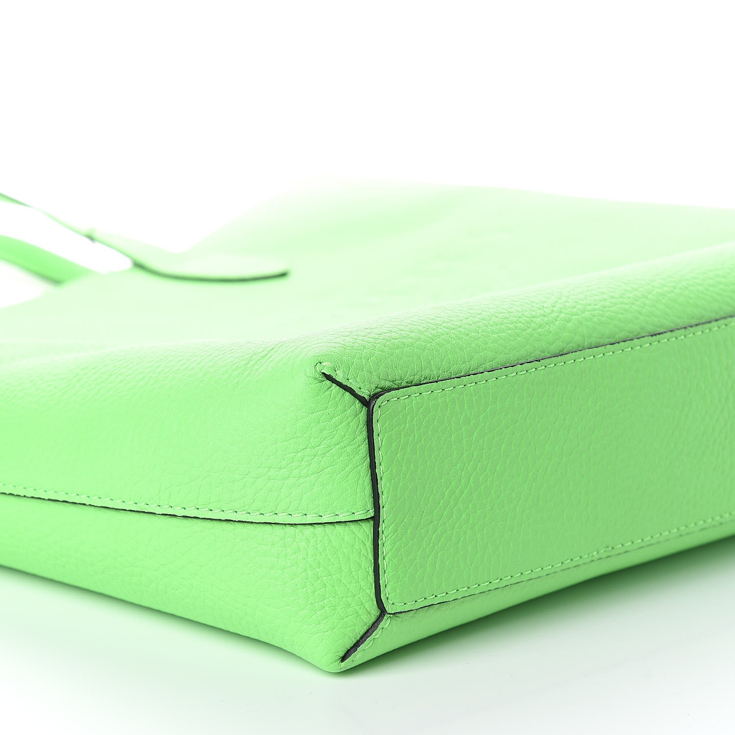 Burberry Grainy Calfskin Remington Tote Neon Green 8 of 9