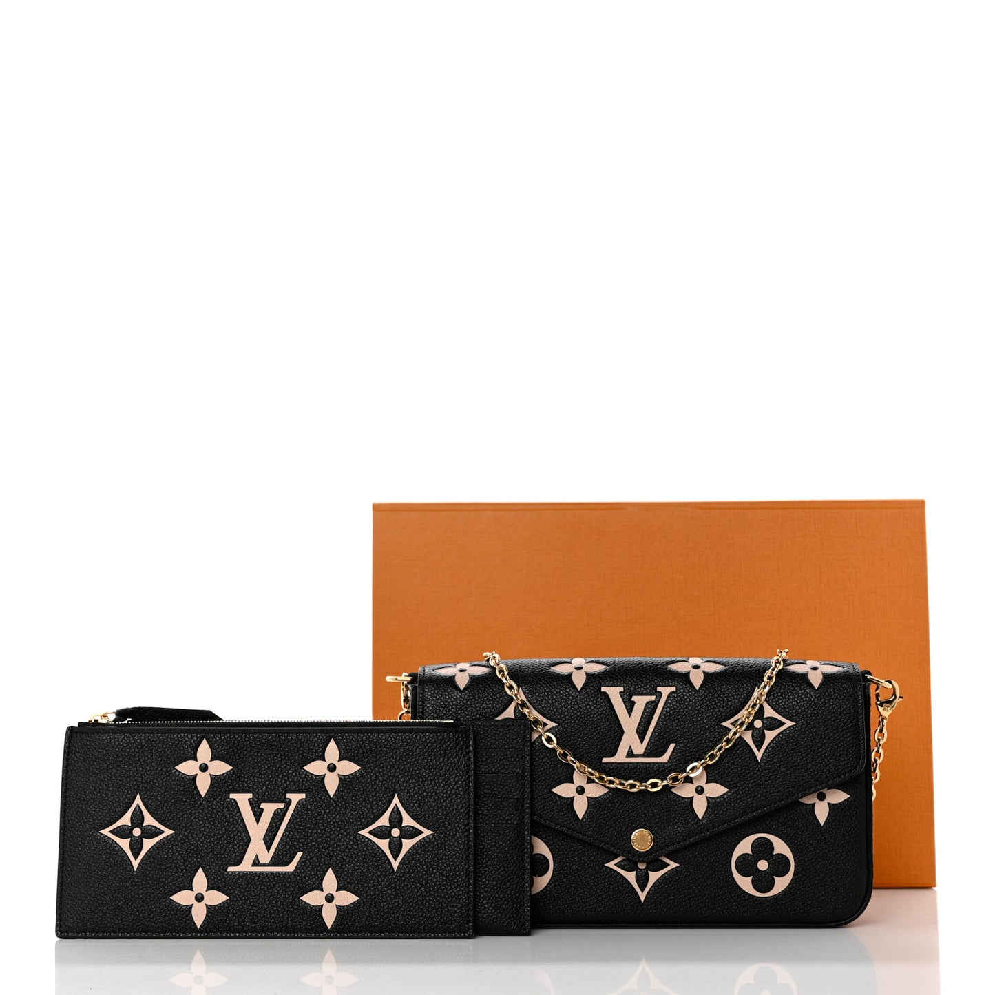 Empreinte Monogram Giant Felicie Pochette Black Beige